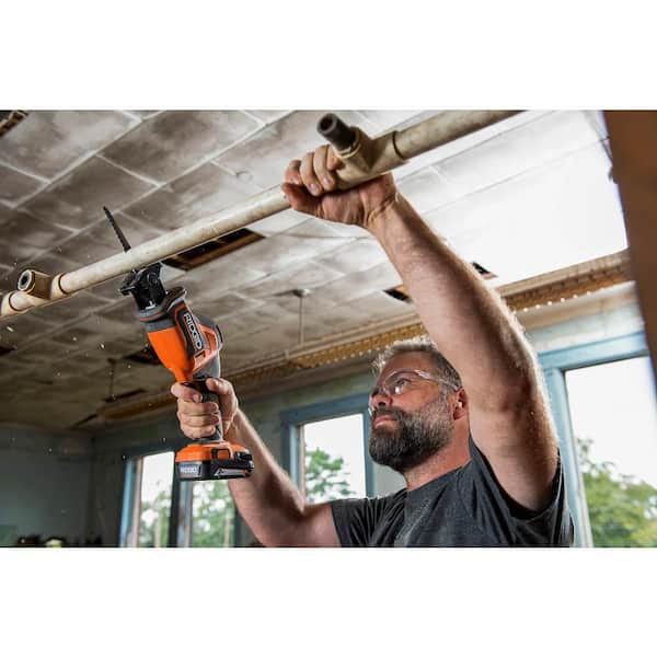 RIDGID - 18V SubCompact Brushless Cordless One-Handed Reciprocating Saw Kit with 2.0 Ah Battery and Charger