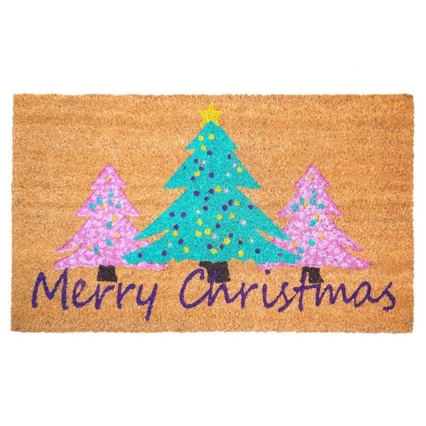 Multi-Colored 36 in. x 24 in. Coir Outdoor Door Mat