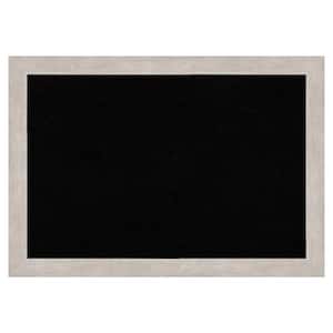 Marred Silver Wood Framed Black Corkboard 27 in. x 19 in. Bulletin Board Memo Board