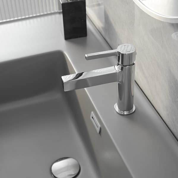 Single Handle Waterfall Bathroom Vanity Brushed Finish Sink Faucet popular with Extra La