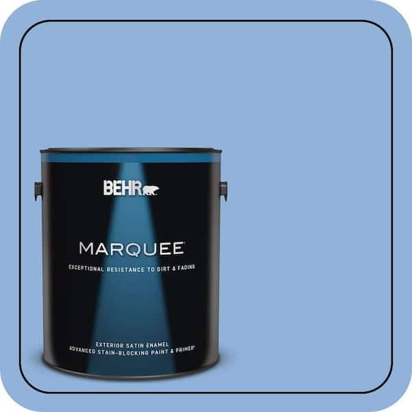BEHR MARQUEE 1 gal. #580B-5 Cornflower Blue Satin Enamel Exterior Paint & Primer