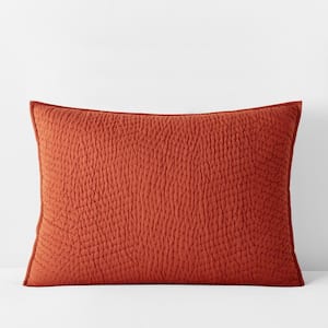 Company Cotton Flame Solid Standard Sham