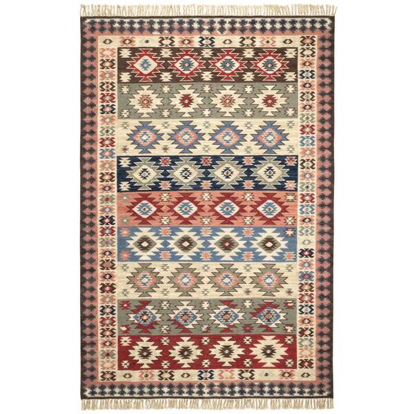 Balsam Kilim Handwoven Wool Multi 3 ft. x 8 ft. Indoor Runner Rug