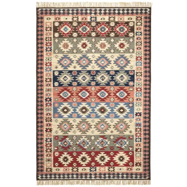 Balsam Kilim Handwoven Wool Multi 5 ft. x 8 ft. Indoor Area Rug
