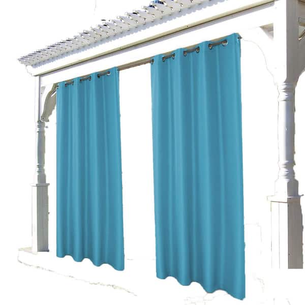 ITOPFOX Water Resistant Outdoor Grommet 1 Panel Curtains for Patio with Privacy Sunlight Blocking Curtains for Porch (Teal)