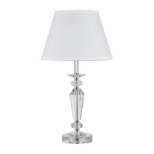 21.5 in. Clear Standard Light Bulb Urn Bedside Table Lamp