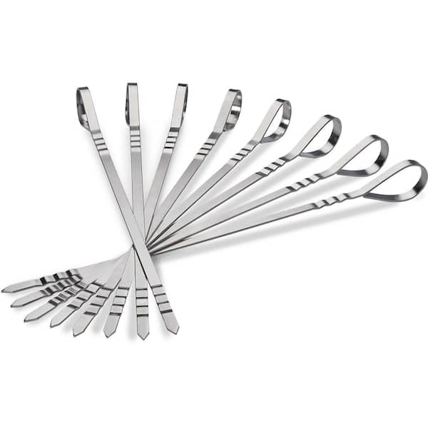 Eight Stainless Steel Multifunctional Skewers-Cooking Accessory