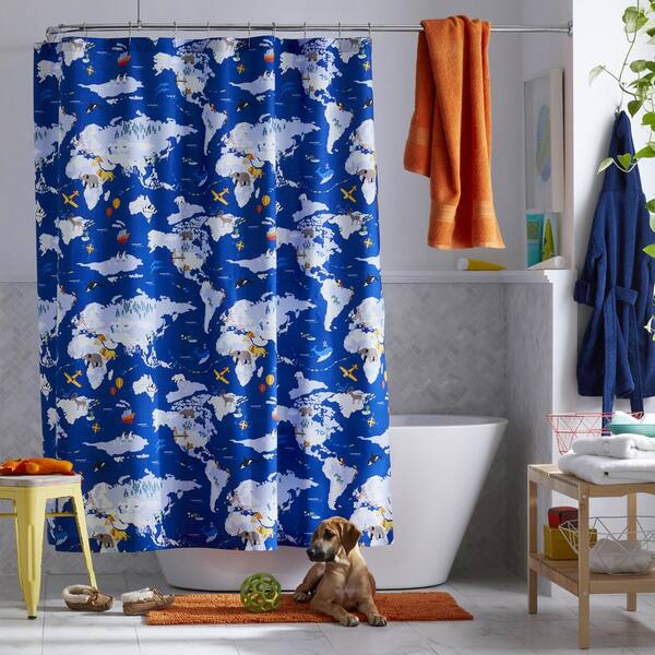Magical Shower Curtain set Funny Unicorn And Cat Bathroom Curtain With Hooks 71" 