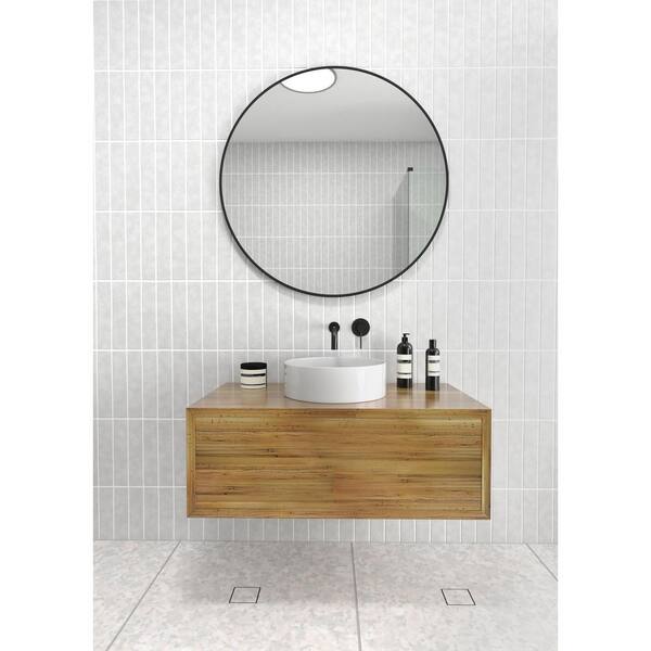 Framed Round Bathroom Vanity Mirror, 36 Inch Bathroom Mirror Round