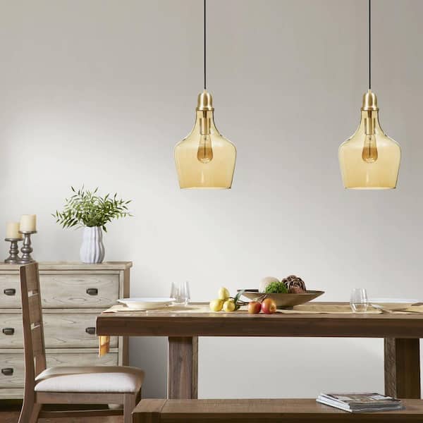 Auburn 1 Gold/Amber Pendant Light