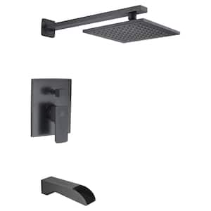 Mezzo Series Single-Handle 1-Spray Tub and Shower Faucet in Matte Black