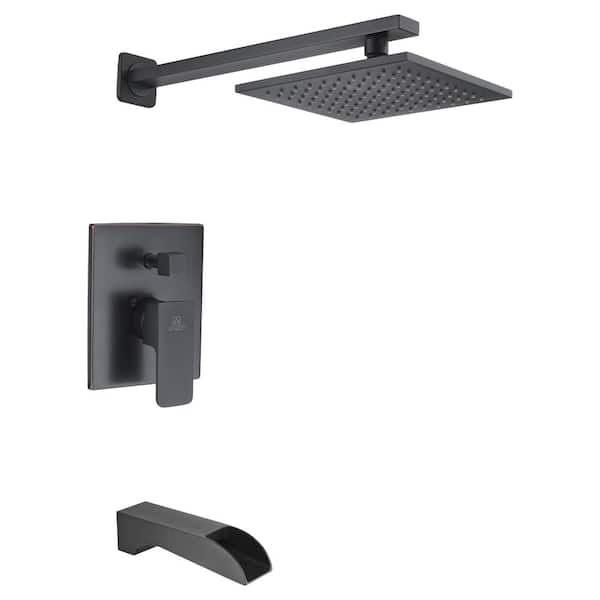 ANZZI Mezzo Series Single-Handle 1-Spray Tub and Shower Faucet in Matte Black