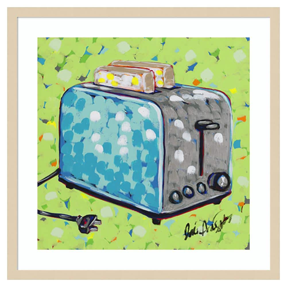 Kitchen Sketch Toaster by Jodi Augustine 25 in. W x 25 in. H. Wood Framed Wall Art Print Framed in Brown price history on PriceWatchPro