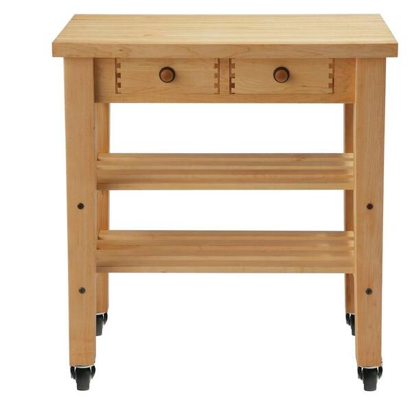Unbranded Maple Kitchen Cart With Shelf