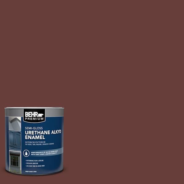 BEHR PREMIUM 1 qt. #PPU2-01 Chipotle Paste Semi-Gloss Enamel Urethane Alkyd Interior/Exterior Paint
