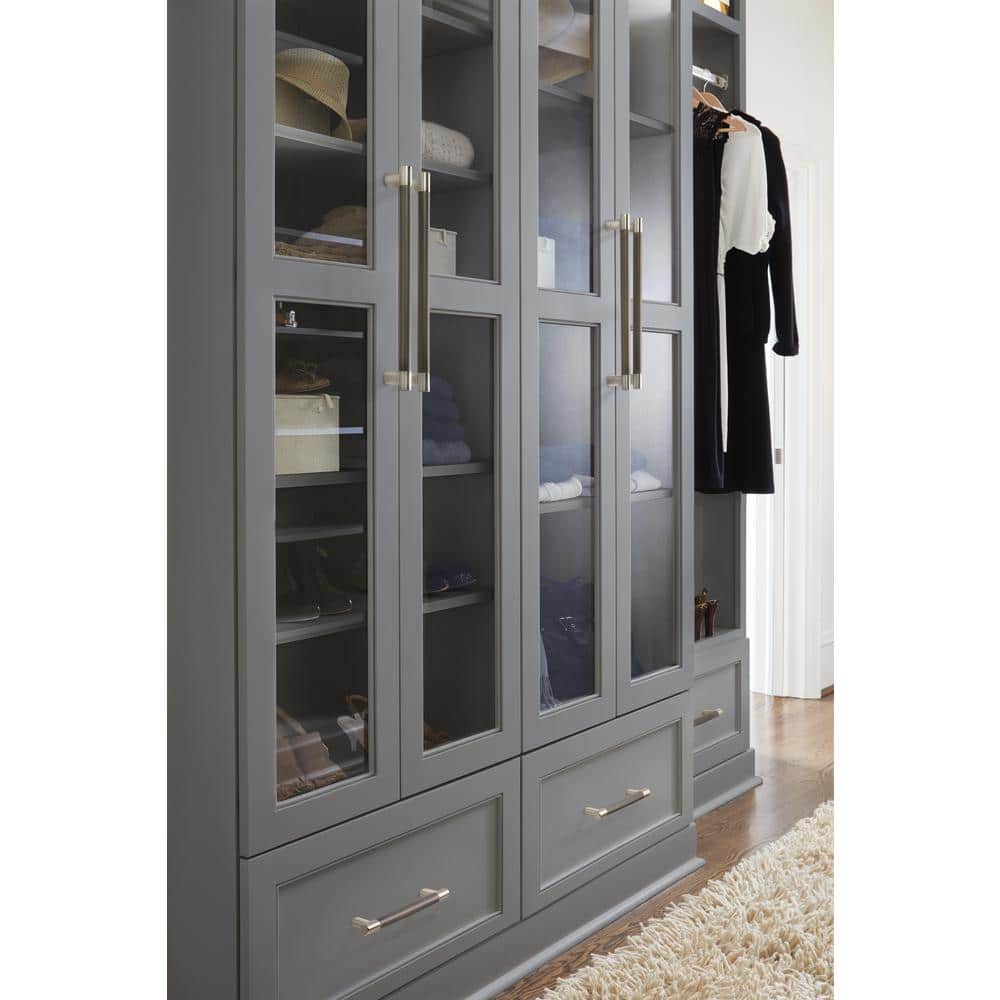 Satin Nickel and Bronze 10-Inch Cabinet Pull with Mounting Hardware