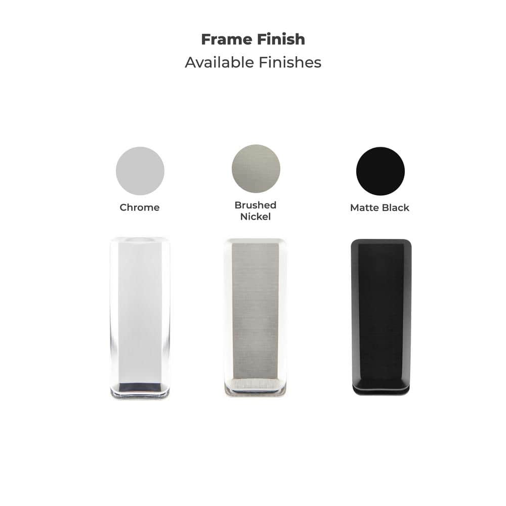Matte Black Semi-Frameless Sliding Shower Door with Clear Glass