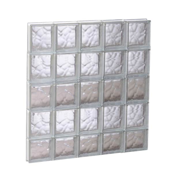 Clearly Secure 28.75 in. x 36.75 in. x 3.125 in. Frameless Wave Pattern Non-Vented Glass Block Window