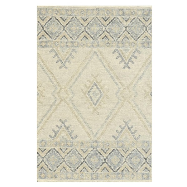 Opal Natural 9 ft. x 13 ft. Persian Transitional Hand-Tufted Wool Area Rug