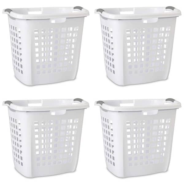 0.2 Gal. Plastic Ultra Easy Carry Dirty Clothes Laundry Basket Hamper (4-Pack)