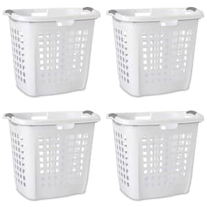 0.2 Gal. Plastic Ultra Easy Carry Dirty Clothes Laundry Basket Hamper (4-Pack)