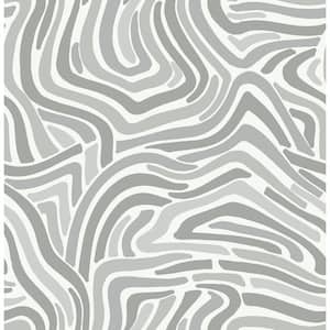 Grey Spirited Vinyl Peel and Stick Wallpaper