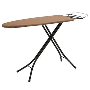 4-Leg Mega Wide Top, Free-Standing Ironing Board with Fixed Iron Rest FiberTech Cover and Fiber Pad