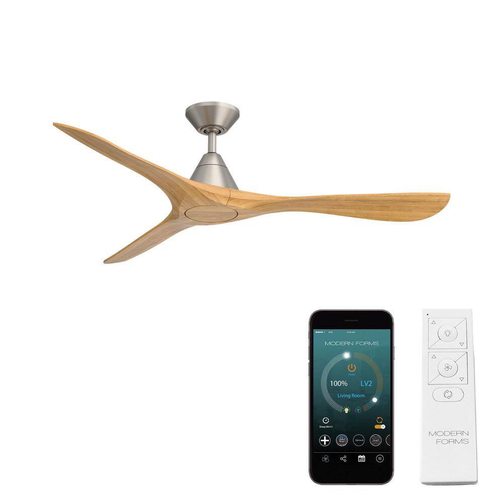 Carve 60 in. Smart Indoor/Outdoor Antique Nickel/Honey Oak Downrod Mount Standard Ceiling Fan with Remote price history on PriceWatchPro