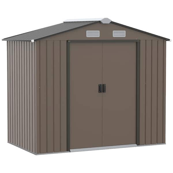 Reviews for Outsunny 7 ft. x 4 ft. Metal Shed with Coverage Area 28 sq. ft.