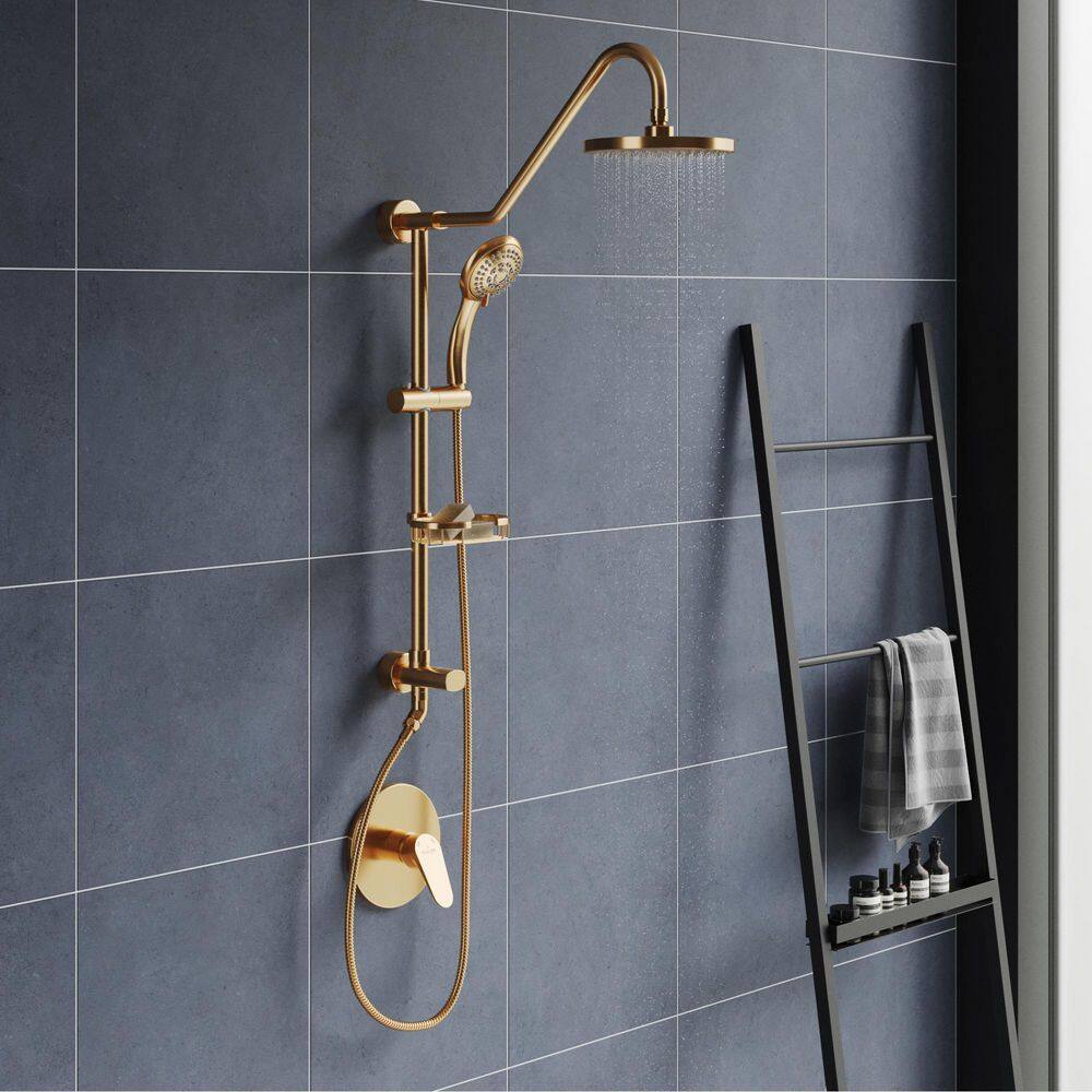 Brushed Gold Pressure Balance Shower Valve with Lever Handle