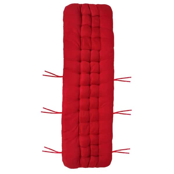 cenadinz 22 x 3 in. Replacement Chaise Lounger Cushion Recliner Rocking Chair Sofa Mat Chair Cushion Red (Upgraded version)