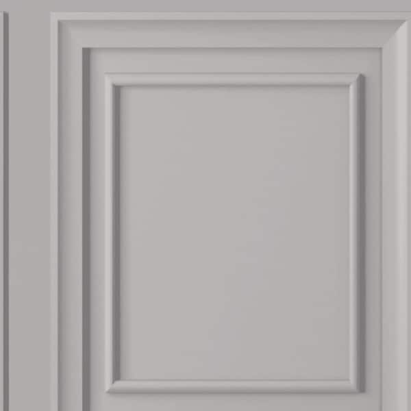 Laura Ashley Redbrook Wood Panel Pale Steel Removable Wallpaper