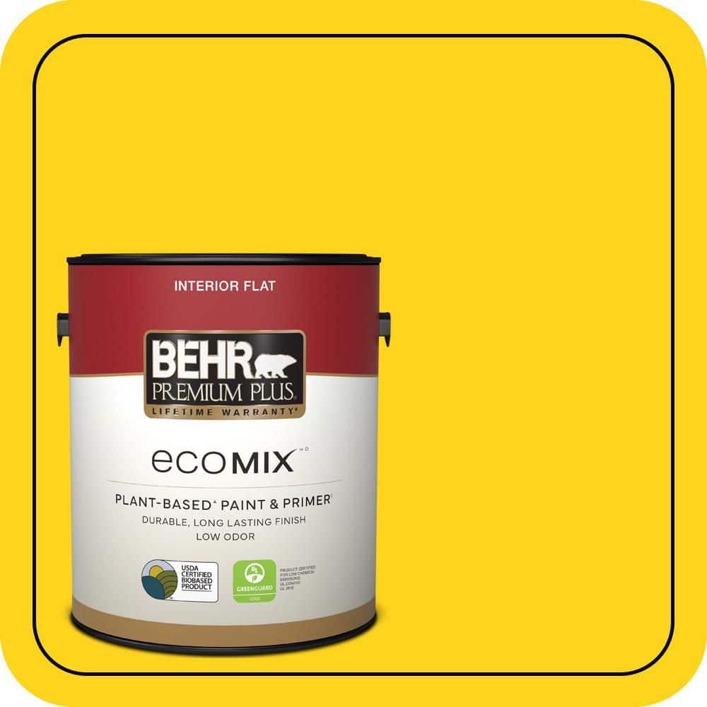 1 gal. #S-G-390 Lemon Zest Flat EcoMix Plant-Based Interior Paint & Primer price history on PriceWatchPro