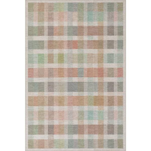 Picnic Machine Washable Multi 10 ft. x 14 ft. Indoor Area Rug