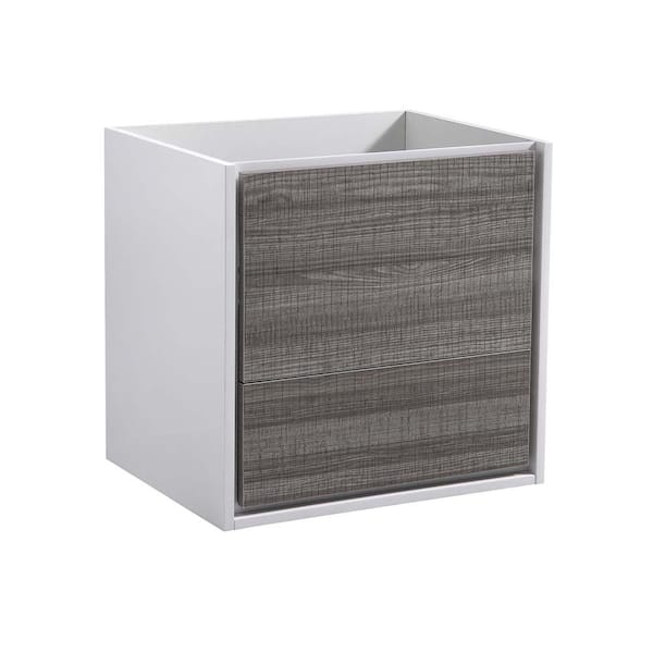 Fresca Catania 24 in. Modern Wall Hung Bath Vanity Cabinet Only in Glossy Ash Gray