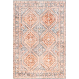 Dia Persian Transitional Machine Washable Rust 5 ft. x 7 ft. 5 in. Area Rug