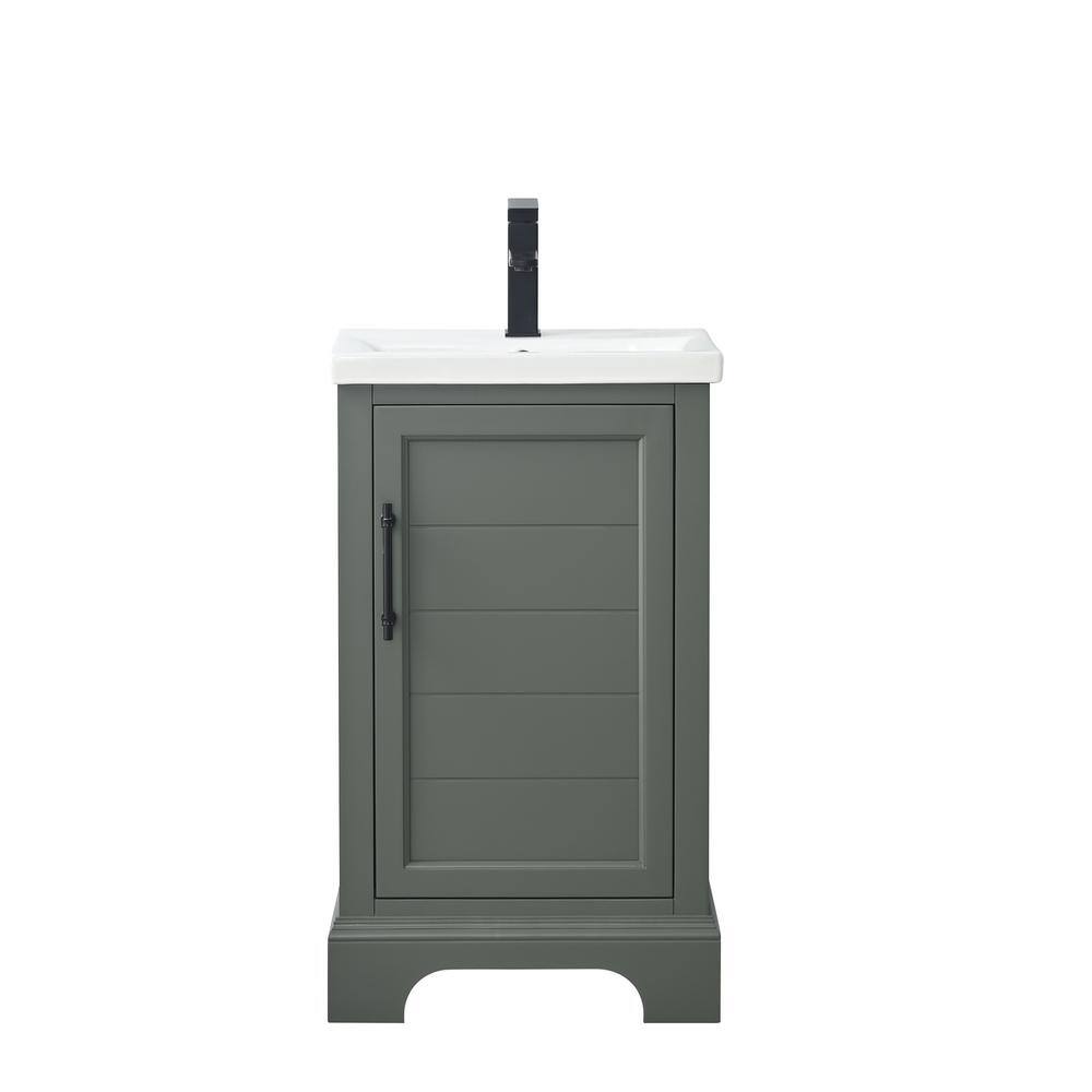 Vanity Art Vannes 20 in. W x 16 in. D x 34.5 in. H Single Sink Bathroom Vanity in Vintage Green