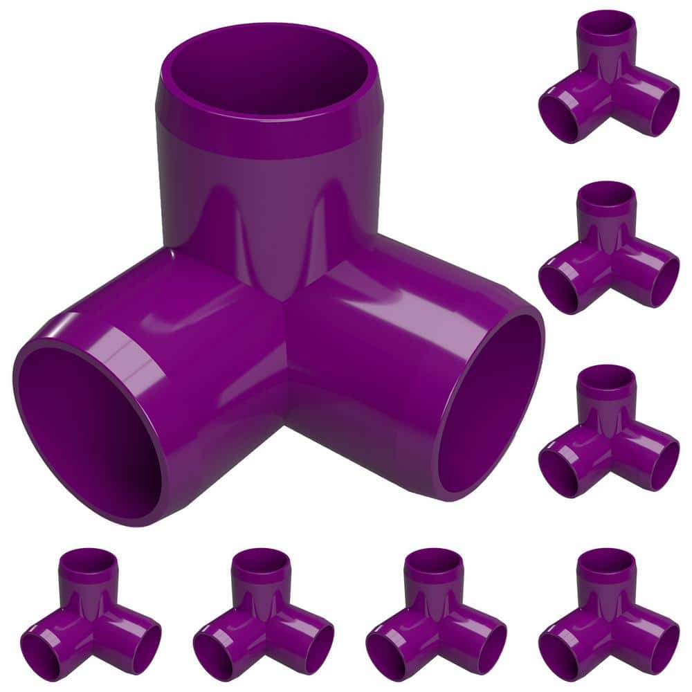 3/4 in. Furniture Grade PVC 3-Way Elbow in Purple (8-Pack) price history on PriceWatchPro