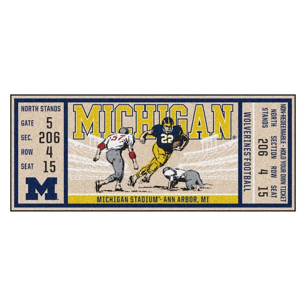 FANMATS NCAA University of Michigan 30 in. x 72 in. Indoor Ticket