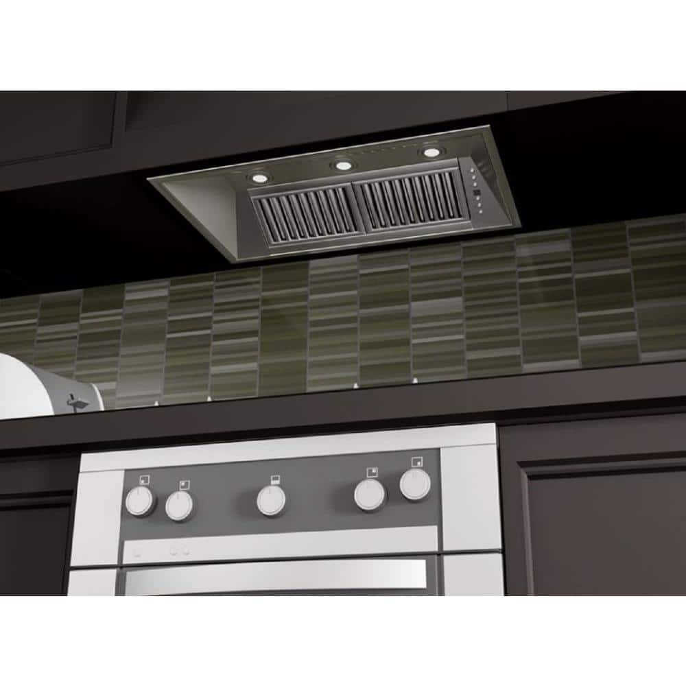 40" Brushed Stainless Steel Insert Range Hood with LED Lighting