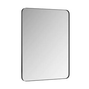 24 in. W x 36 in. H Rectangular Framed High Quality Wall Bathroom Vanity Mirror in Black