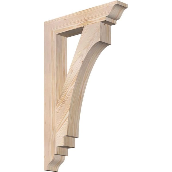 Ekena Millwork 3.5 in. x 32 in. x 20 in. Douglas Fir Imperial Traditional Smooth Bracket