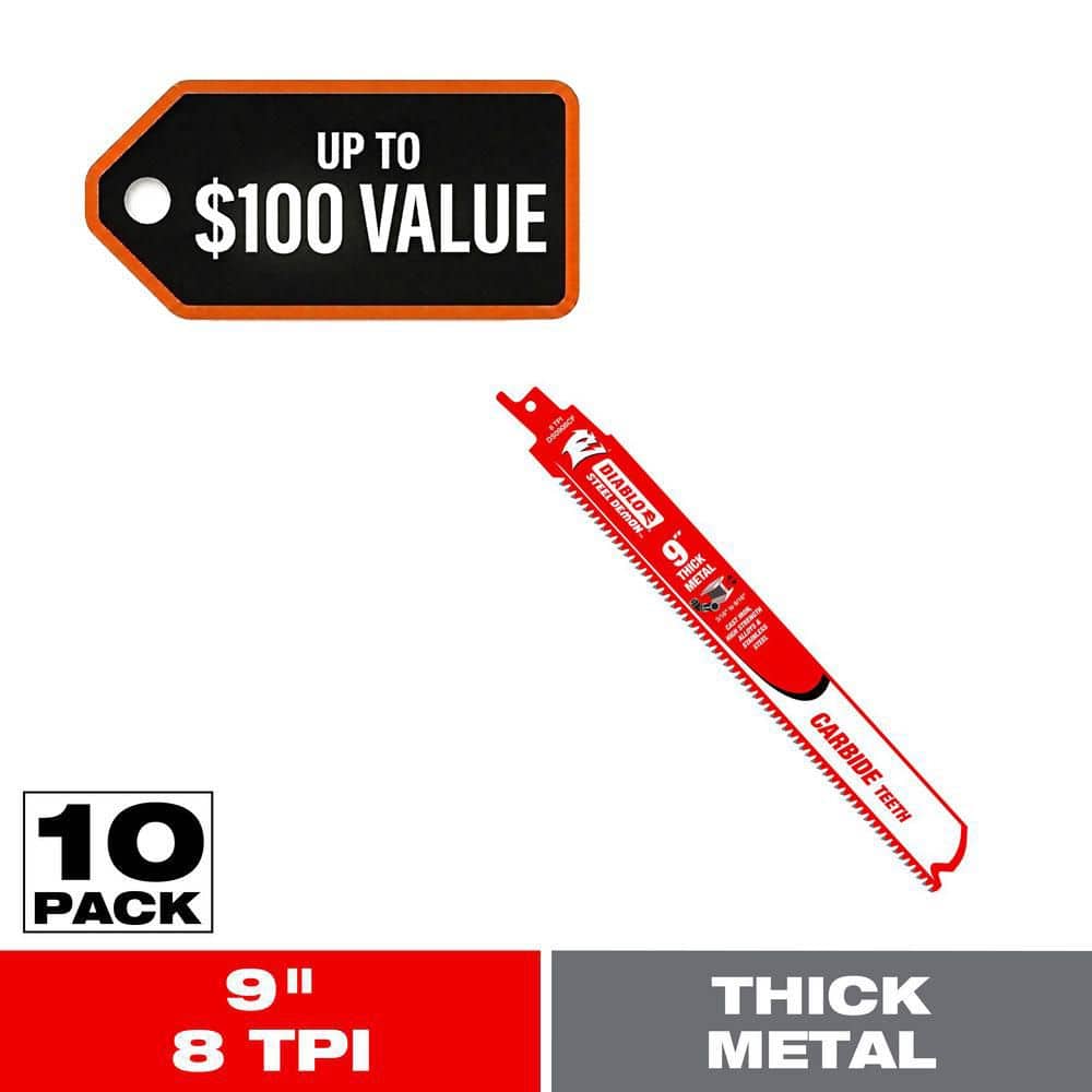 DIABLO 9 in. 8 TPI Steel Demon Carbide Teeth Reciprocating Saw