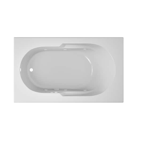 JACUZZI Signature 60 in. x 36 in. Rectangular Whirlpool Bathtub with Left Drain in White