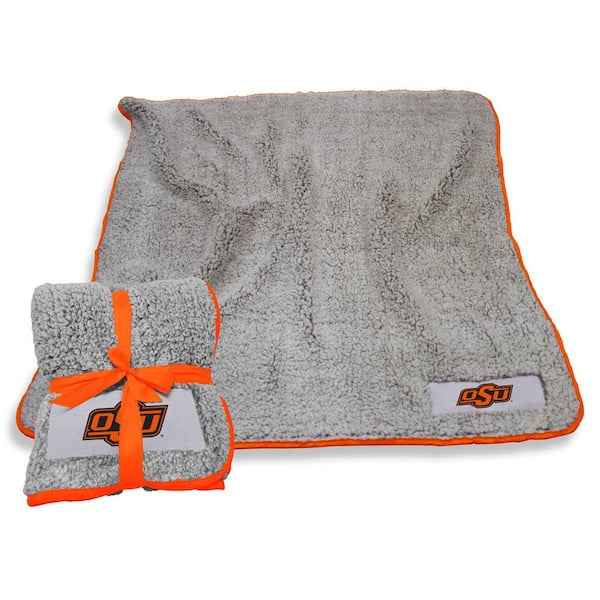 logobrands OK State Oatmeal Frosty Fleece Throw
