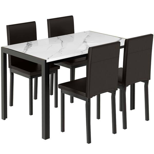 argos white table and chairs