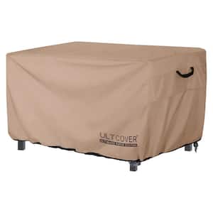 Rectangular Polyester Gas Fire Pit Waterproof Table Cover 48x28 in. Waterproof Heavy Duty, Brown
