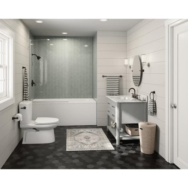 Banbury 23 in. x 26 in. Frameless Pivoting Single Wall Mirror in Mediterranean Bronze