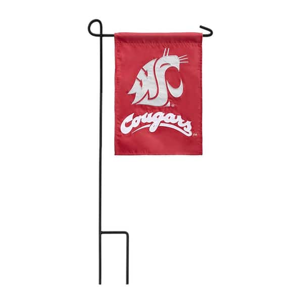 1 ft. x 1-1/2 ft. Washington State University 2-Sided Garden Flag with 3-2/3 ft. Metal Flagpole