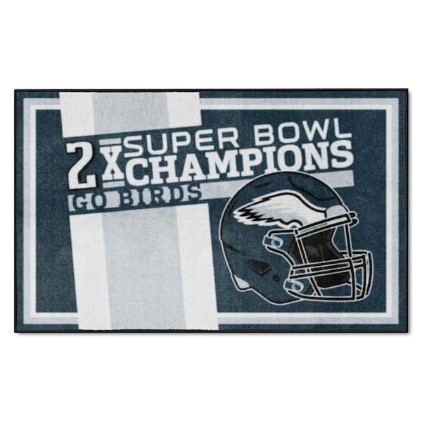 FANMATS Philadelphia Eagles Blue Dynasty 4ft. x 6ft. Plush Area Rug ...